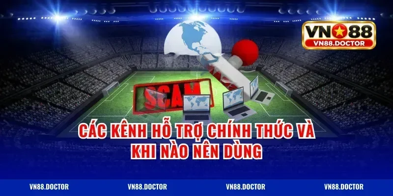 Các kênh hỗ trợ chính thức và khi nào nên dùng